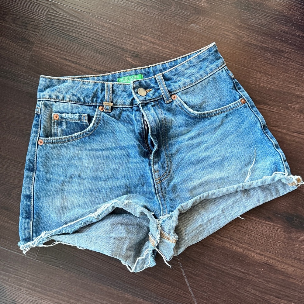 United Colors of Benetton Denim Blue Women's Shorts